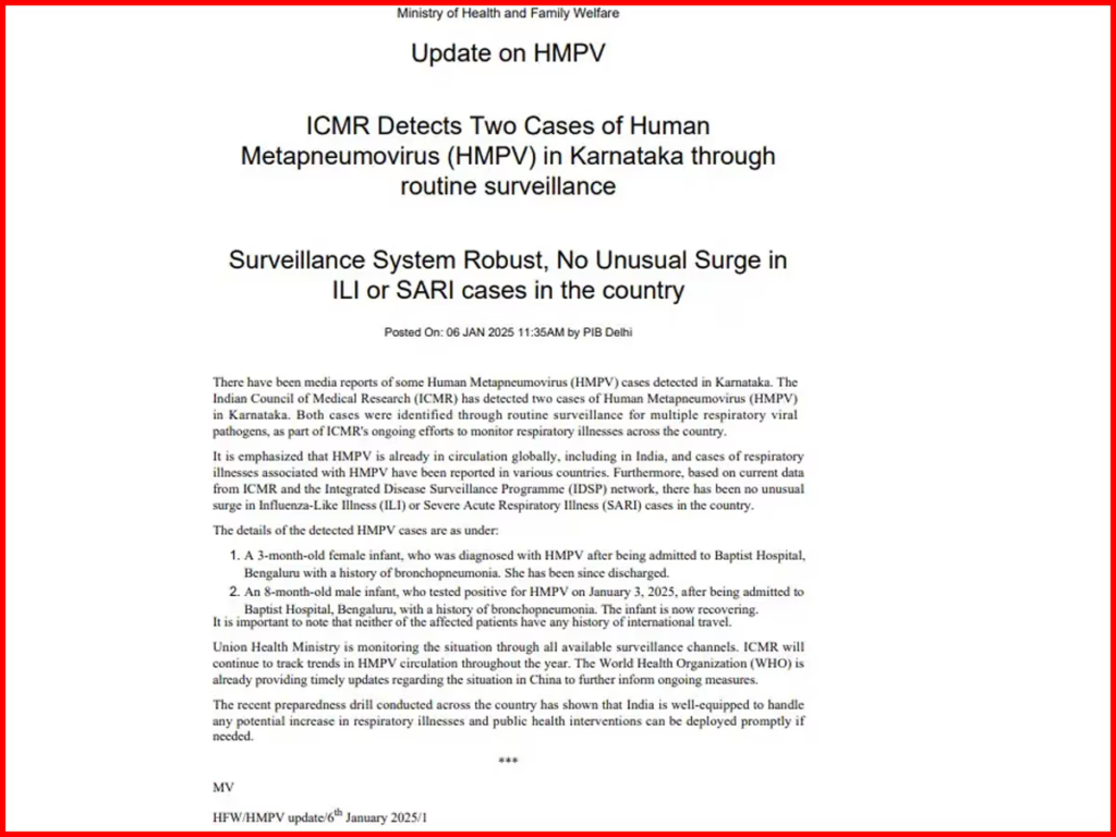 HMPV Cases in India New virus in India, HMPV Cases in India